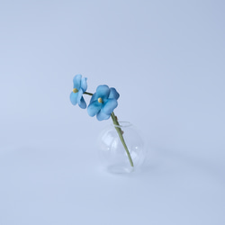 手染め布花で彩るコサージュ タイプc /ブルー 12枚目の画像