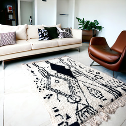 モロッコ ベニワレン ラグ 新コレクショ L190,W121cm カーペット・絨毯