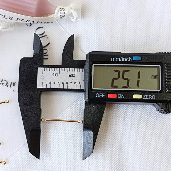 【12個】【25mm】14kgp 高品質メッキ　メタルスティック　コネクターチャーム 2カン付き　つなぎパーツ　アクセサ 4枚目の画像