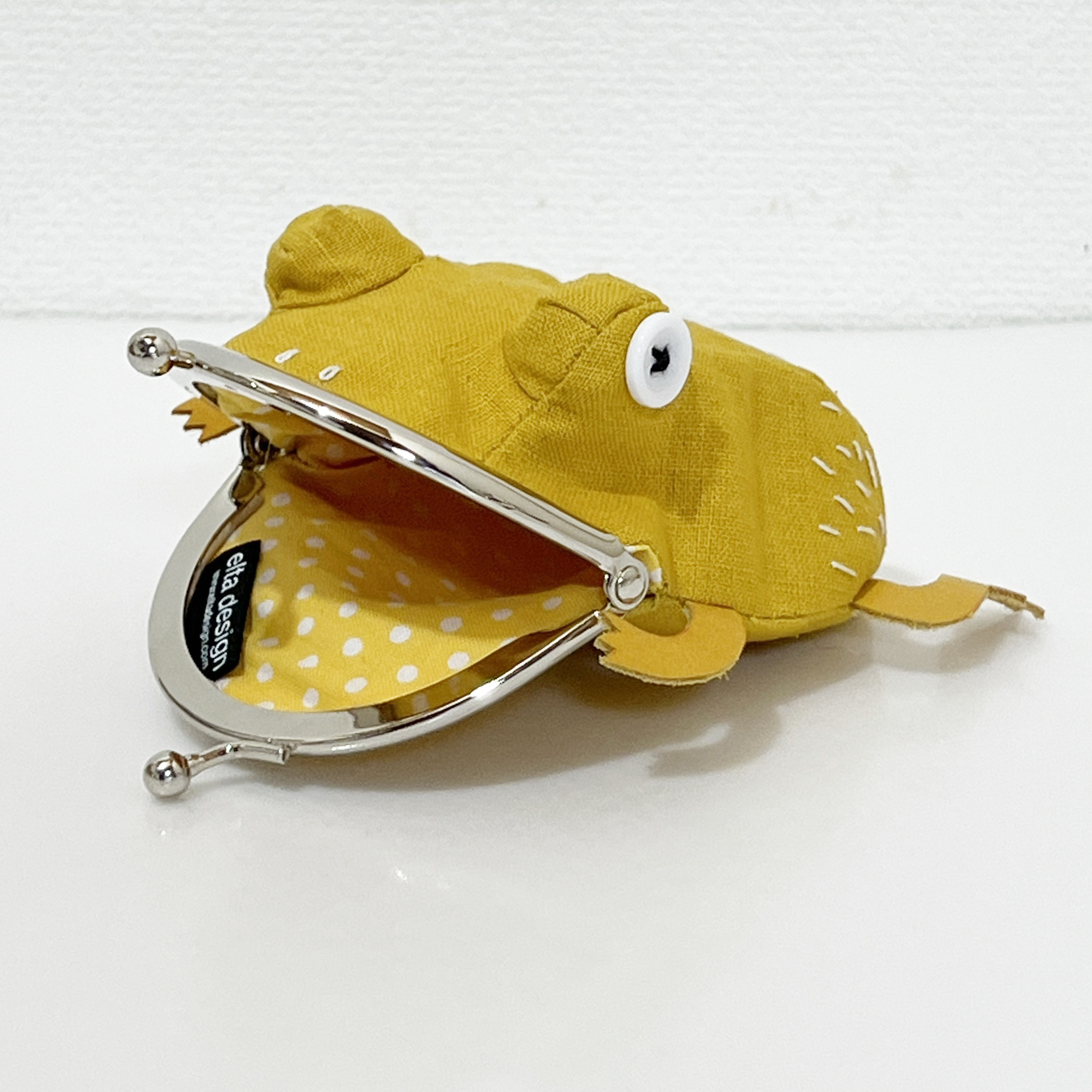 確認用☆カエルがま口2号 太けれ 