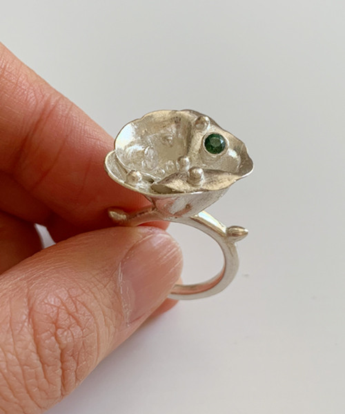 巨大な指輪 SV99.9｣大きい花リング(13号) 指輪・リング Jewelry Attic;KYA