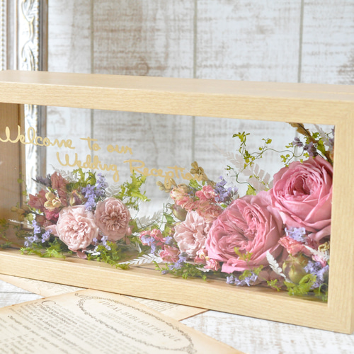 ✽メッセージにお花を添えて✽気持ち伝わるフレームアレンジ【elegant