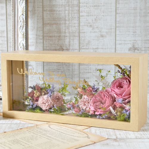 ✽メッセージにお花を添えて✽気持ち伝わるフレームアレンジ【elegant