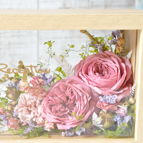 ✽メッセージにお花を添えて✽気持ち伝わるフレームアレンジ【elegant