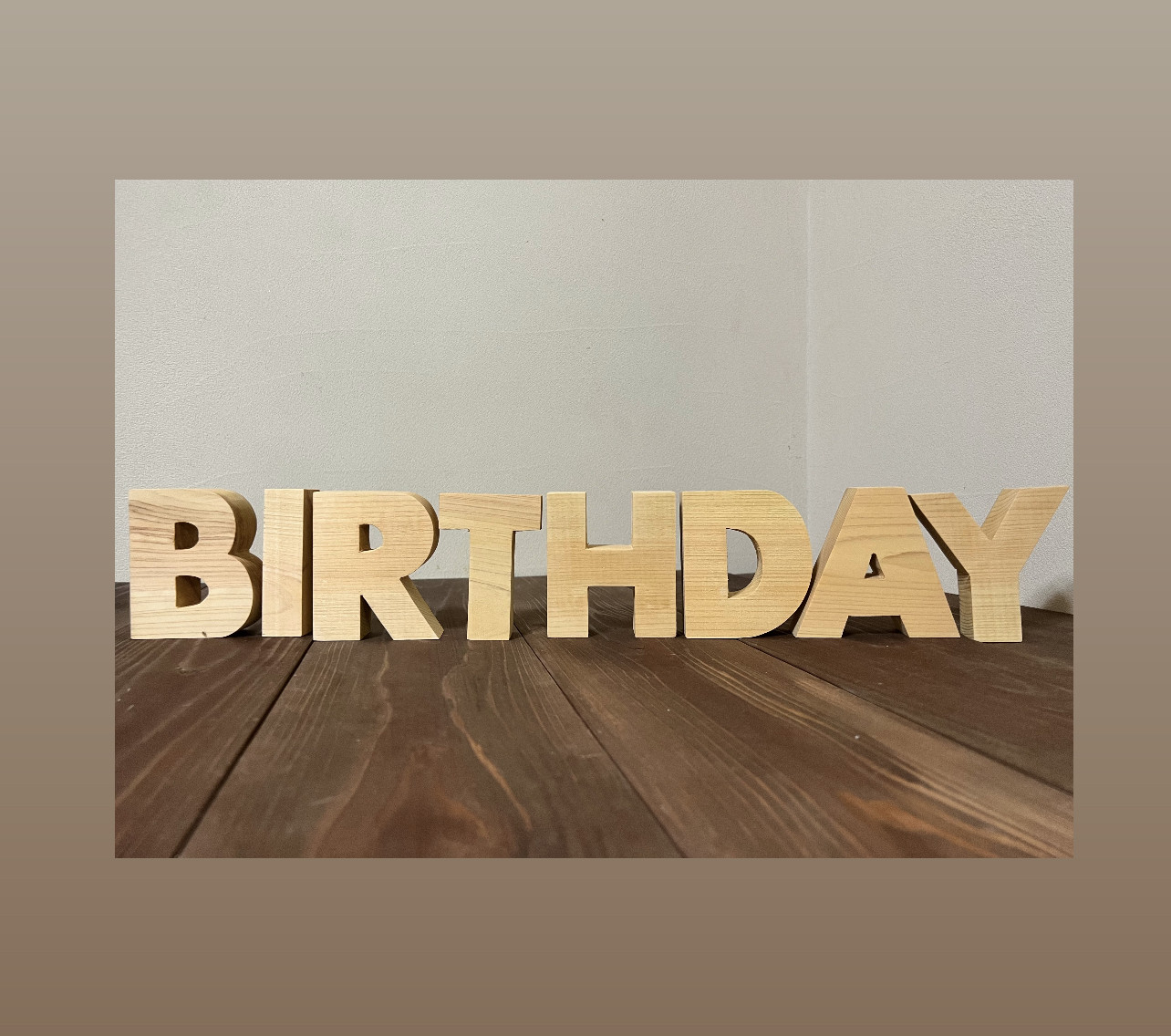 撮影雑貨　撮影用雑貨　アルファベット　ブロック　オブジェ　BIRTHDAY バースディ　ナチュラル