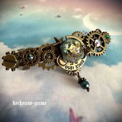 受注製作+『再生/青』スチームパンク ブローチ ブローチ 胡蝶之夢 通販