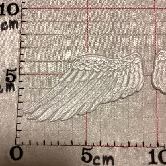 翼刺繍アイロンワッペン 3枚目の画像