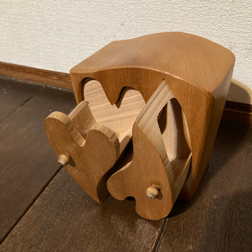 木製ハート型収納ボックス ならぶ