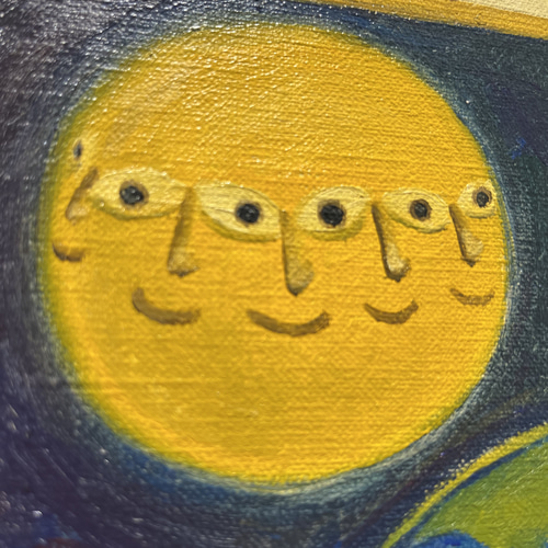 月の顔 絵画 上村愛 通販 17499190｜Creema(クリーマ)