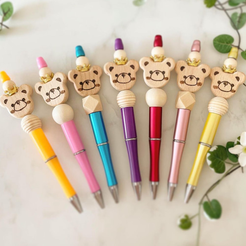 ウッドクマカスタムボールペン ウッドバーニング ペン・筆記用具
