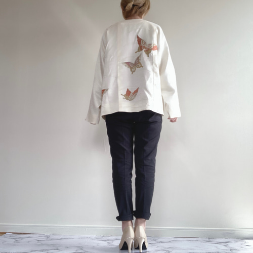 Creema限定！早割価格】ハンドメイド 着物リメイク ジャケット L 