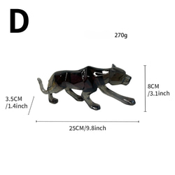 オブジェ ヒョウ 置物 透明 幾何学的 オーナメント アート おしゃれ インテリア ギフト プレゼント ch-1319 17枚目の画像