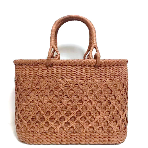 山葡萄バッグ円形龍網編み 山葡萄バッグ円形龍網編み