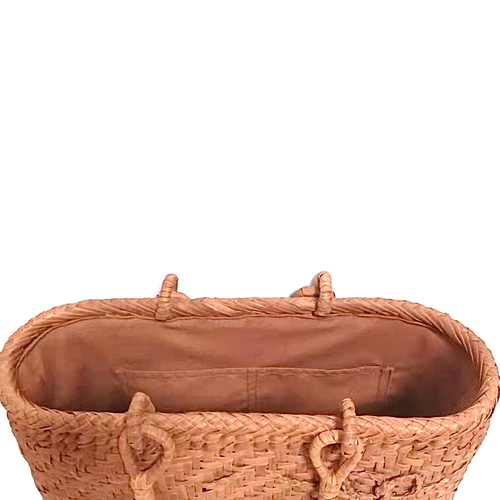 山葡萄バッグ楕円葡萄柄