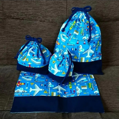 飛行機柄ブルー！！幼稚園小学校入園入学6点セット！ その他