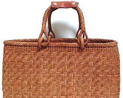 山葡萄バッグ（楕円一段花結び） 山葡萄バッグ(楕円一段花結び) かごバッグ 山葡萄バッグ魅力