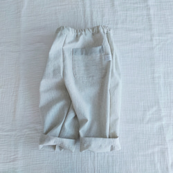 子供服　タックパンツ 80サイズ　ストライプ グレー ズボン 男の子 女の子 プレゼント ポケット 11枚目の画像