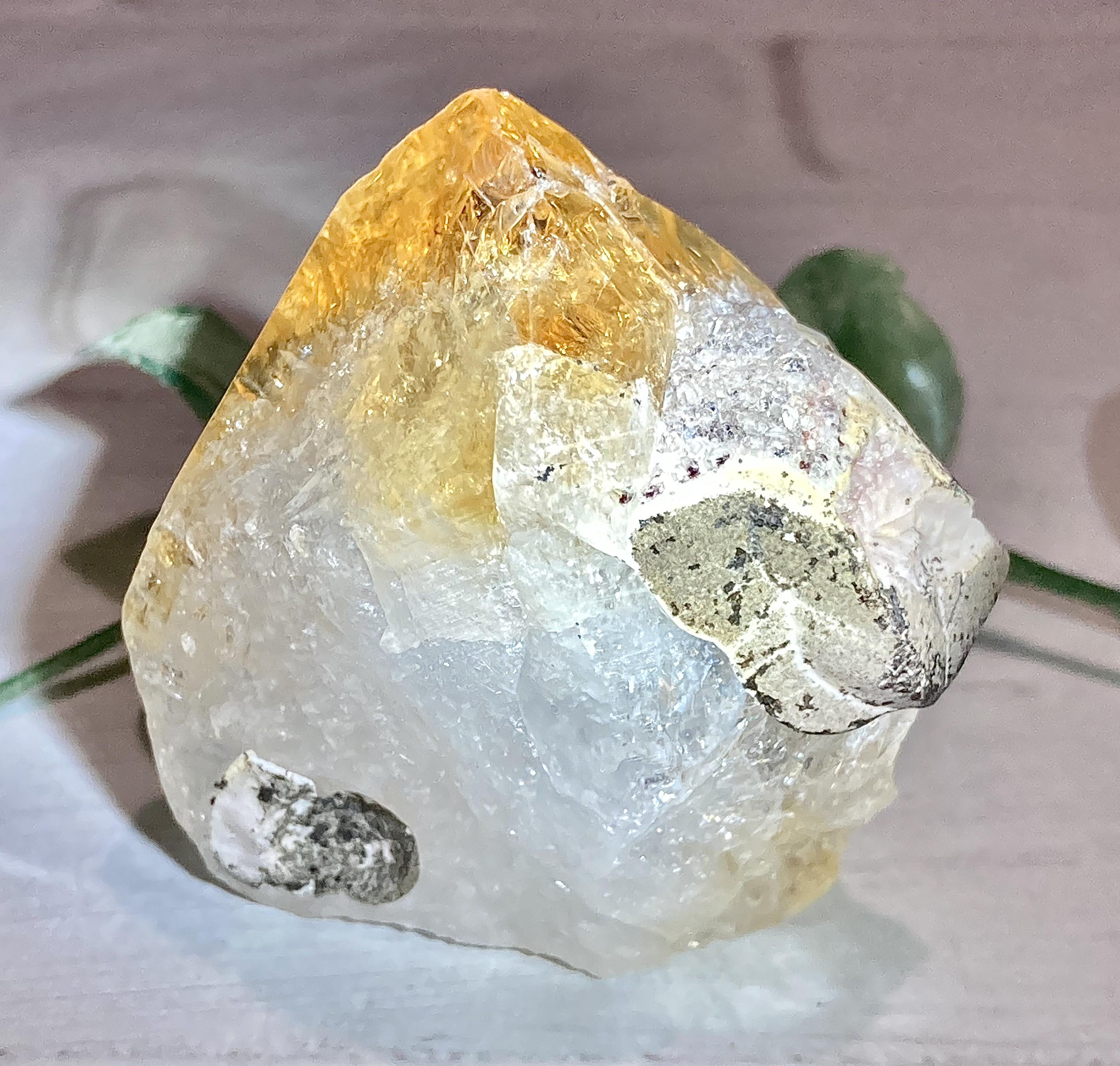 【恋愛・ビジネス運】レインボー　シトリンクォーツ　ポイント　原石