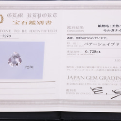 多色感じる 希少美カラー 入手困難 マダガスカル産 非加熱 天然 モルガナイト  VS ルース 9.8 x 4.6mm 10枚目の画像