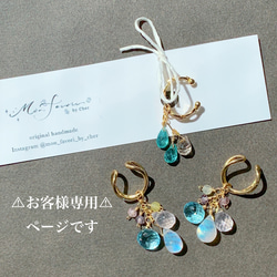 14kgf 天然石　ブルーレースアゲート　ネモフィラ　　カービング　ピアス 14kgf】天然石＊ブルーレースアゲートピアス(イヤリング) ピアス