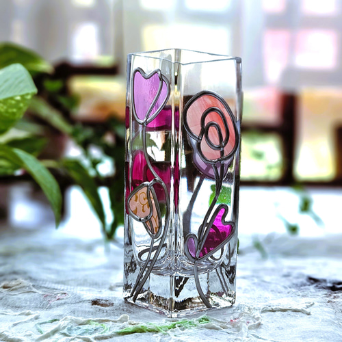 琉球ガラス花瓶＆花 FLOWER VASE】琉球ガラスの海風 花器 オンラインストア 人気商品