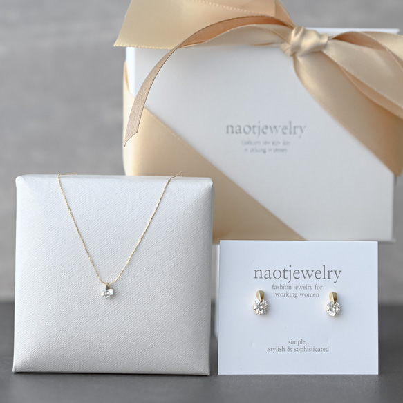 金属アレルギー対応／1粒ジルコニアピアス・イヤリング 第8張的照片