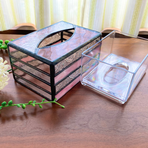 ステンドグラス　ティシュケース ボックス ステンドグラス ティシュケース ステンドグラス テッシュBOX