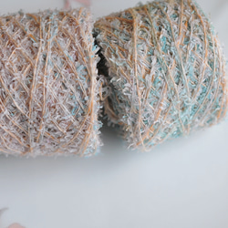 引き揃え糸 ブルーモヘア 毛糸 染めいと 通販 10483144｜Creema