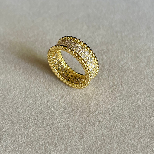 11号】幅広エタニティリングYG 指輪・リング Happy Clover 通販