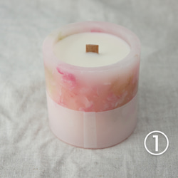 桜 ボタニカルキャンドル Mサイズ 桜の香り 5枚目の画像