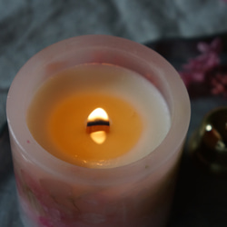 桜 ボタニカルキャンドル Mサイズ 桜の香り 3枚目の画像