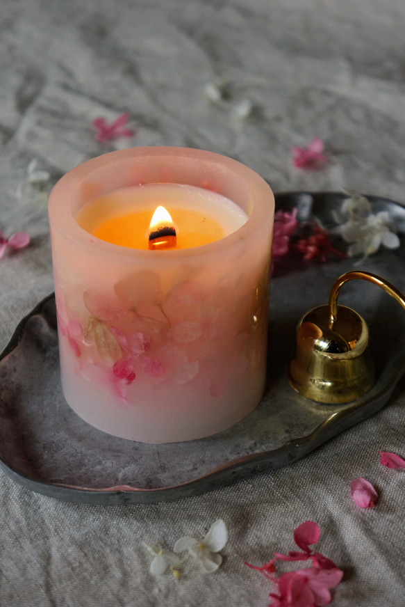 桜 ボタニカルキャンドル Mサイズ 桜の香り 1枚目の画像