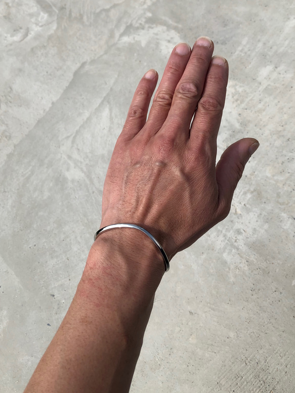 stainless wave bangle sold  バングル ブレスレット 5枚目の画像