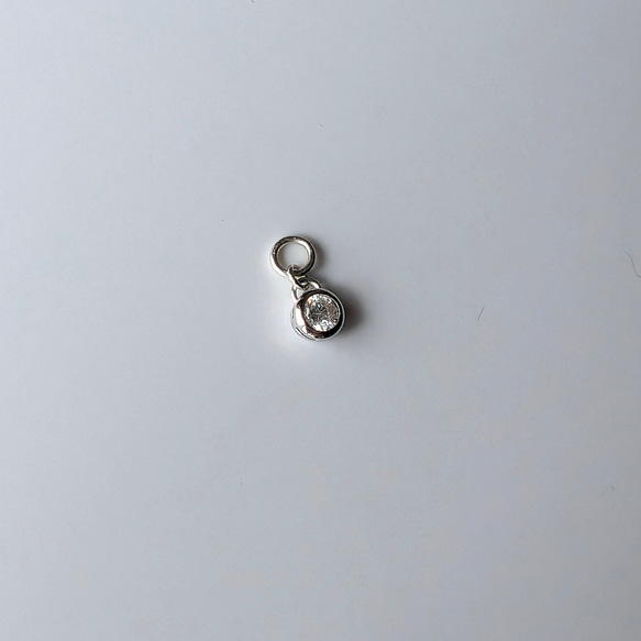 《 イヤーカフ用カスタムパーツ 》キュービックジルコニア 925silverチャーム 【 CZ3-K-SV】 2枚目の画像