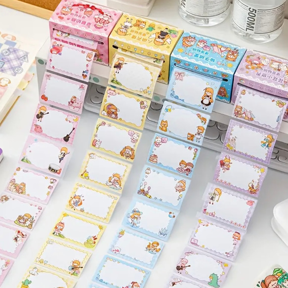 送料無料】メモステッカー 2種各5枚(計10枚)♡⃛ シール Atelier mayo