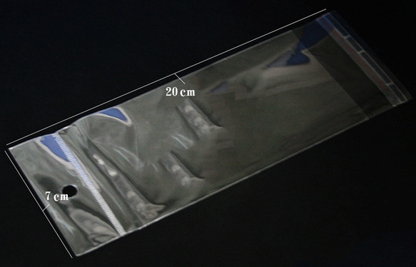 OPP袋 10枚 粘着シール付きOPP袋 200mmｘ70mm 厚さ 35μ(0.035mm) 梱包材 包装 1枚目の画像