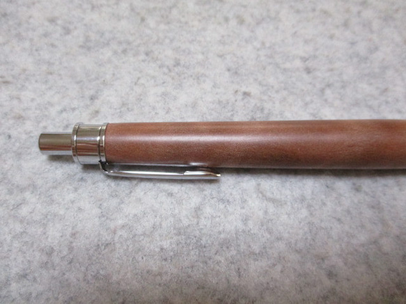 山桃　縮み杢　椿油仕上げ　木軸シャープペンシル(ボールペン)　希少材 6枚目の画像