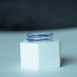ニュアンス　海　ブルー　青　ガラスアクセサリー大人　リング　ガラスリング　指輪　ボロシリケイトガラス　ガラスアクセサリー 4枚目の画像