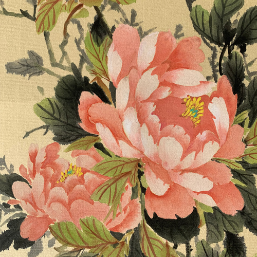 墨絵 牡丹