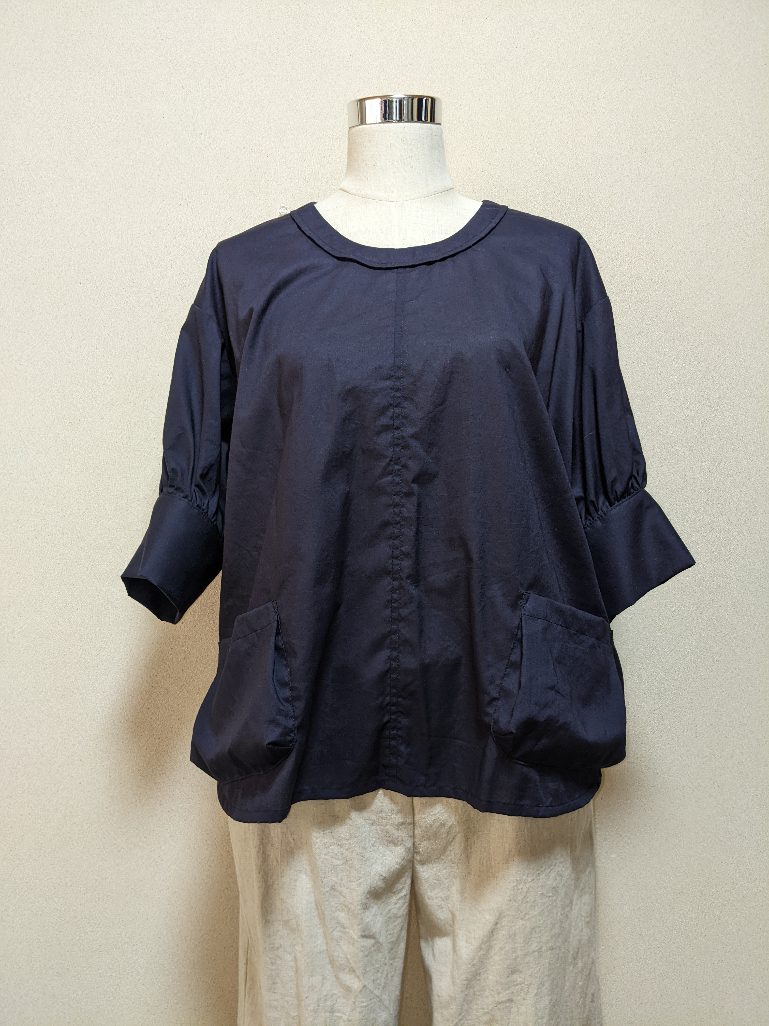 【コットン100%】まんまる衿プルオーバー