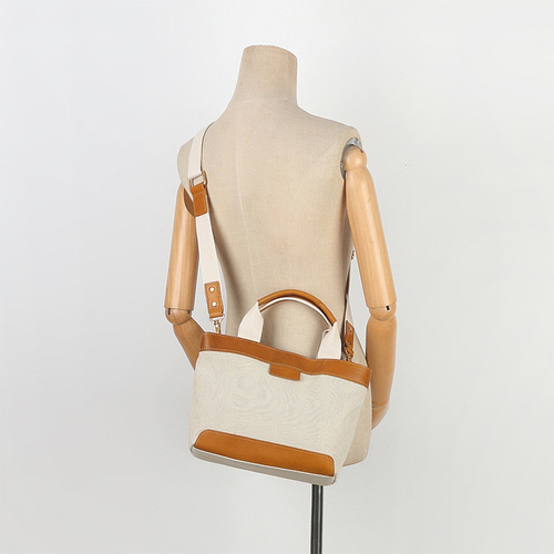 【美品】ヘミングス 2way ショルダーバッグ 大容量 キャンバス レザー HEMING'S ヘミングス 2way 大容量 キャンバス ショルダーバッグ