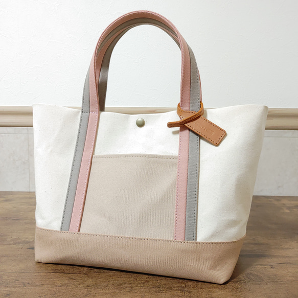 【さくら】ハンドメイドトートバッグ　帆布 帆布トートバッグ Style5『霞桜』 トートバッグ BraveryField 通販