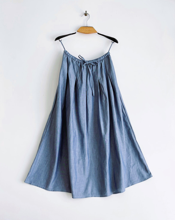 ロングプリーツスカート　* Linen Denim * 8枚目の画像