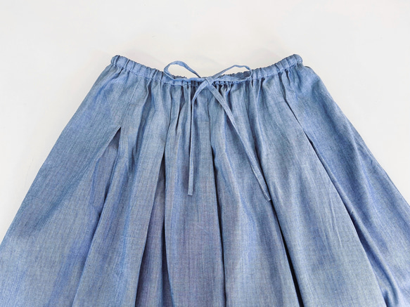 ロングプリーツスカート　* Linen Denim * 9枚目の画像