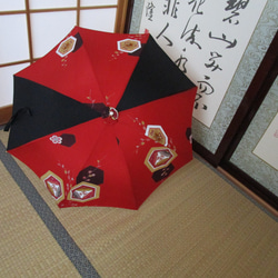 レトロ・錦紗の着物から日傘 10枚目の画像