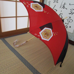 レトロ・錦紗の着物から日傘 7枚目の画像