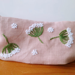 レースフラワー 刺繍クロスヘアバンドキッズサイズ 6枚目の画像