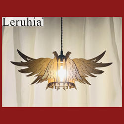 ★個性的なペンダントライト翼型『レルヒア ホークウイングLW 』1灯E26 2枚目の画像