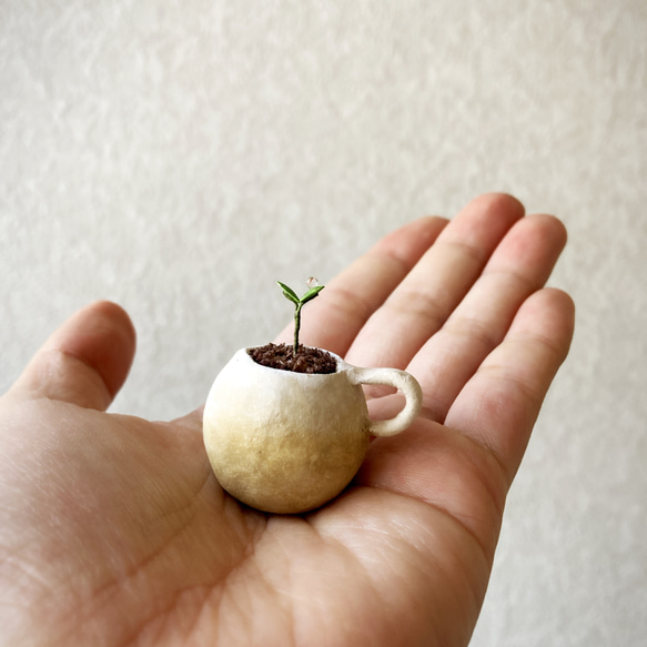 8632.bud 粘土の鉢植え マグカップ 5枚目の画像