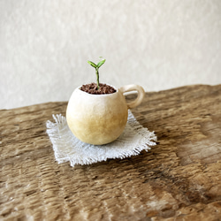 8632.bud 粘土の鉢植え マグカップ 4枚目の画像